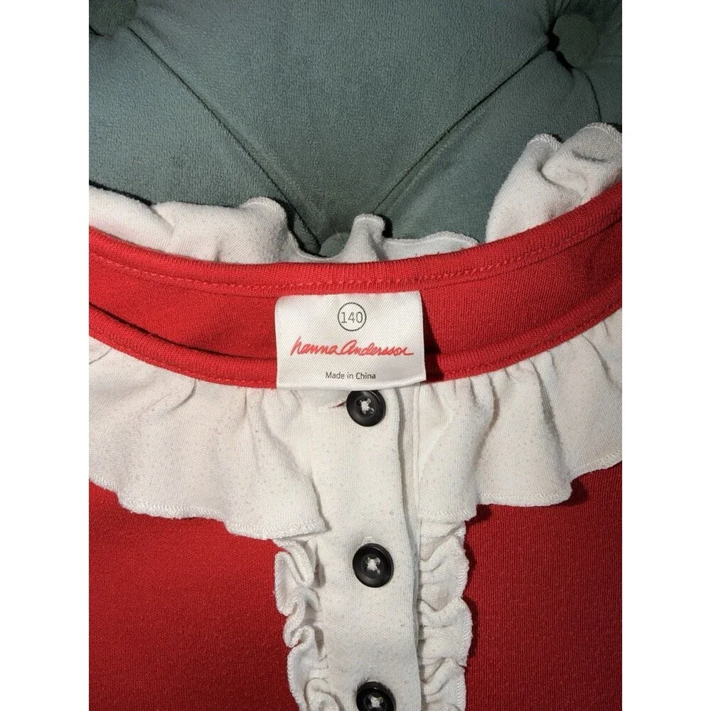 Hanna Andersson Red Mrs. Clause Elf nightgown - Size 10 140cm Girls Christmas